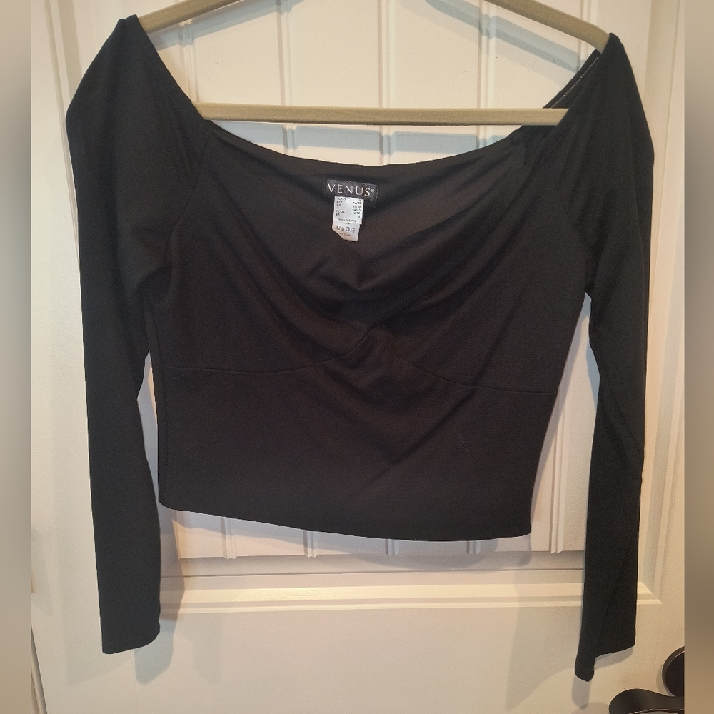 Venus Black Long Sleeve Top